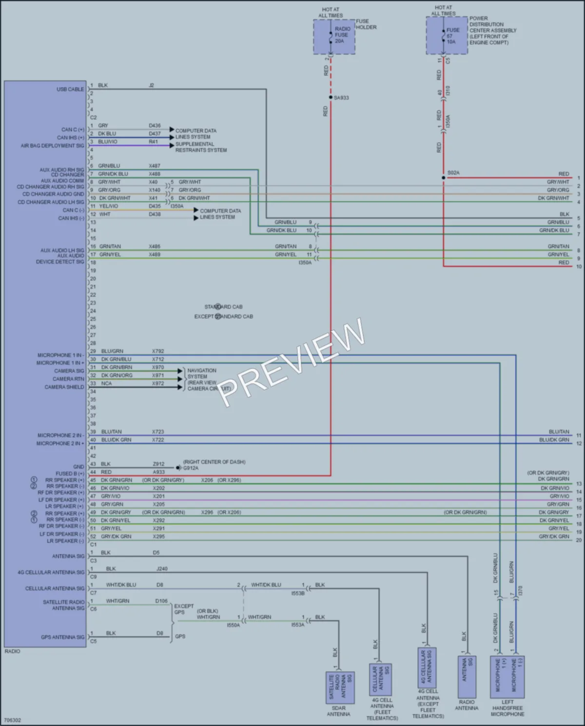 2021 Ram 1500Classic Navigation wiring diagram preview