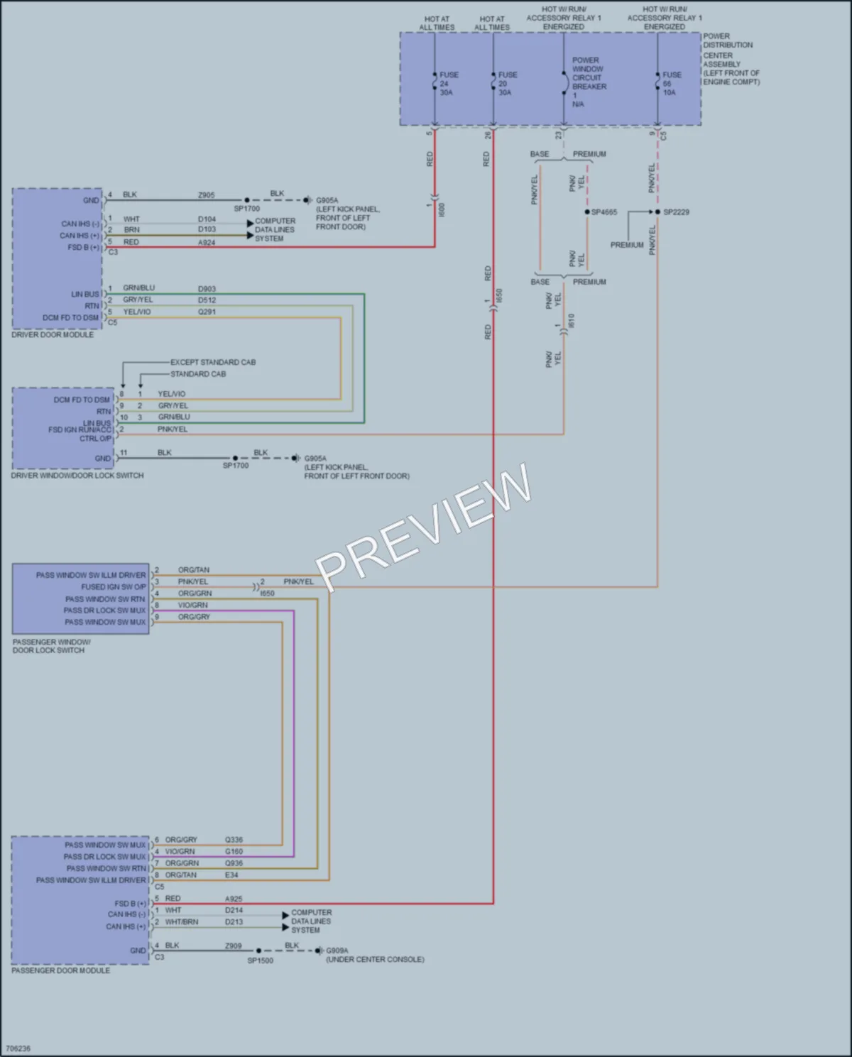 2021 Ram 1500Classic Power Door Locks wiring diagram preview