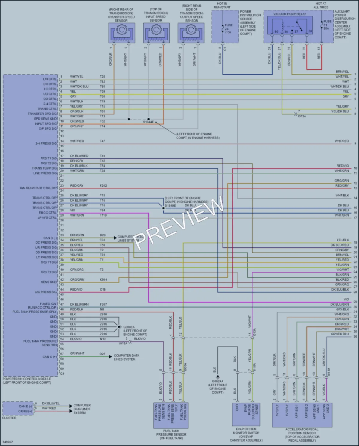 2021 Ram 1500ProMaster Engine Performance wiring diagram preview