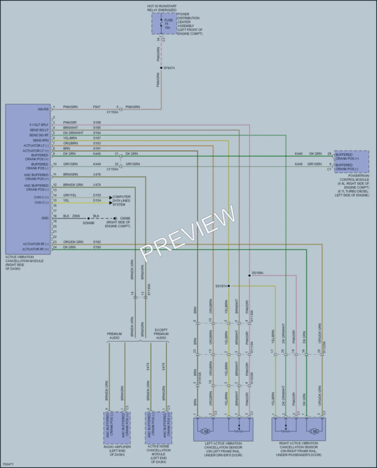 2021 Ram 2500 Electronic Suspension wiring diagram preview