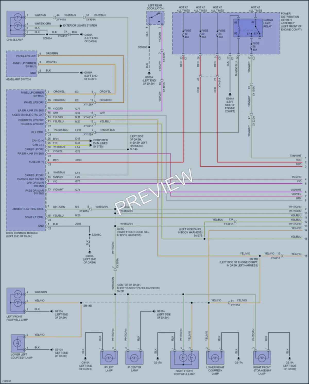 2021 Ram 2500 Interior Lights wiring diagram preview