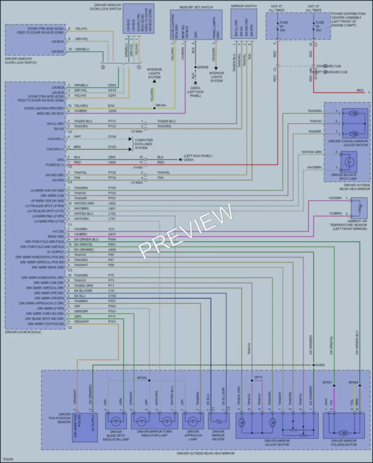 2021 Ram 2500 Memory Systems wiring diagram preview
