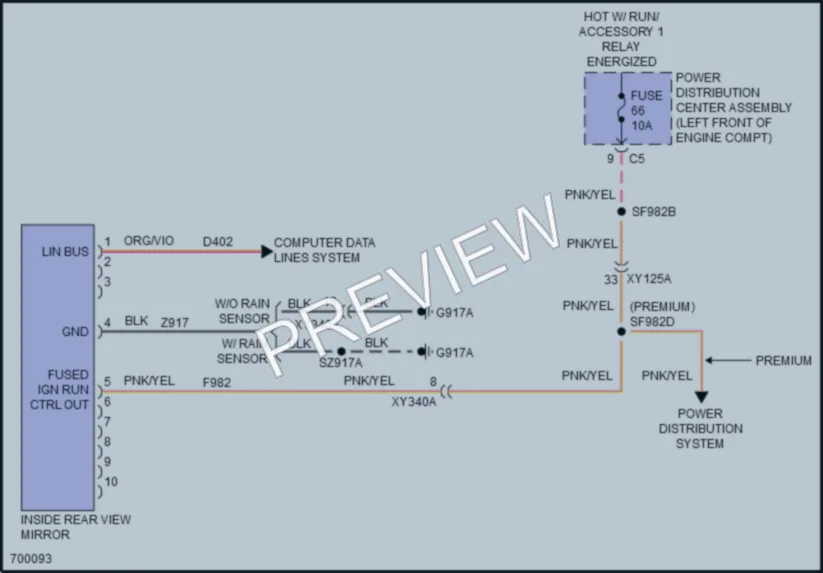 2021 Ram 2500 Power Mirrors wiring diagram preview