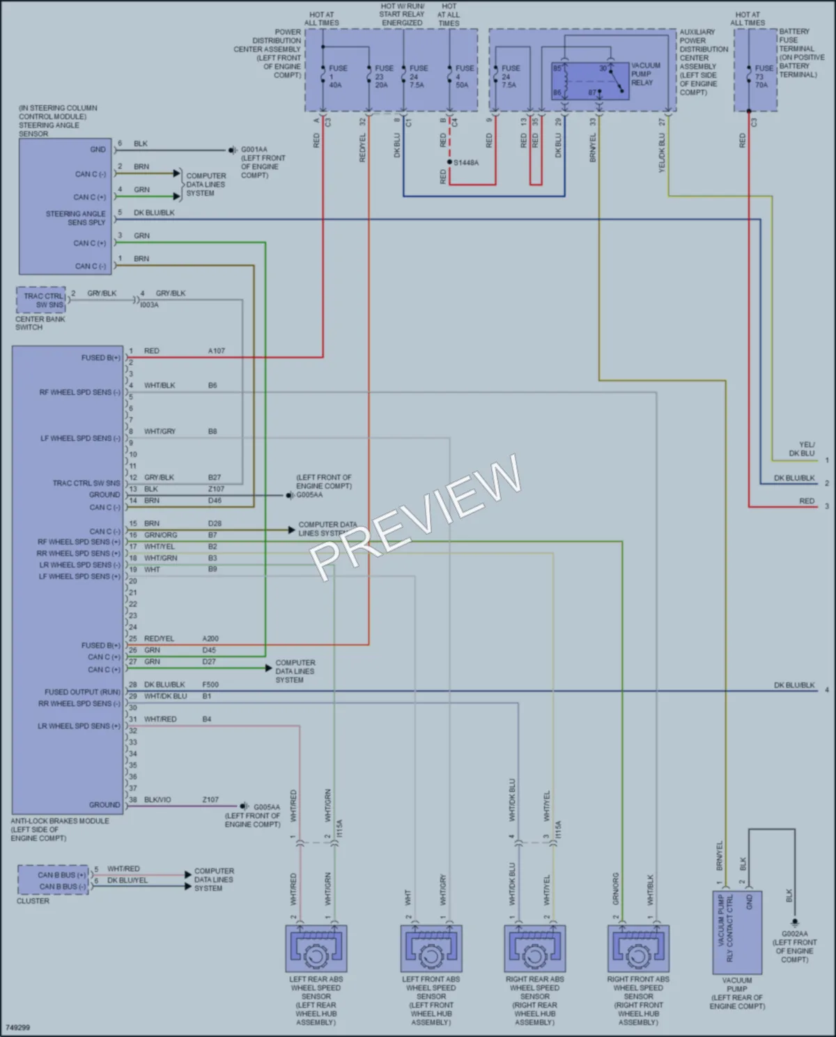 2021 Ram 2500ProMaster Anti Lock Brakes wiring diagram preview