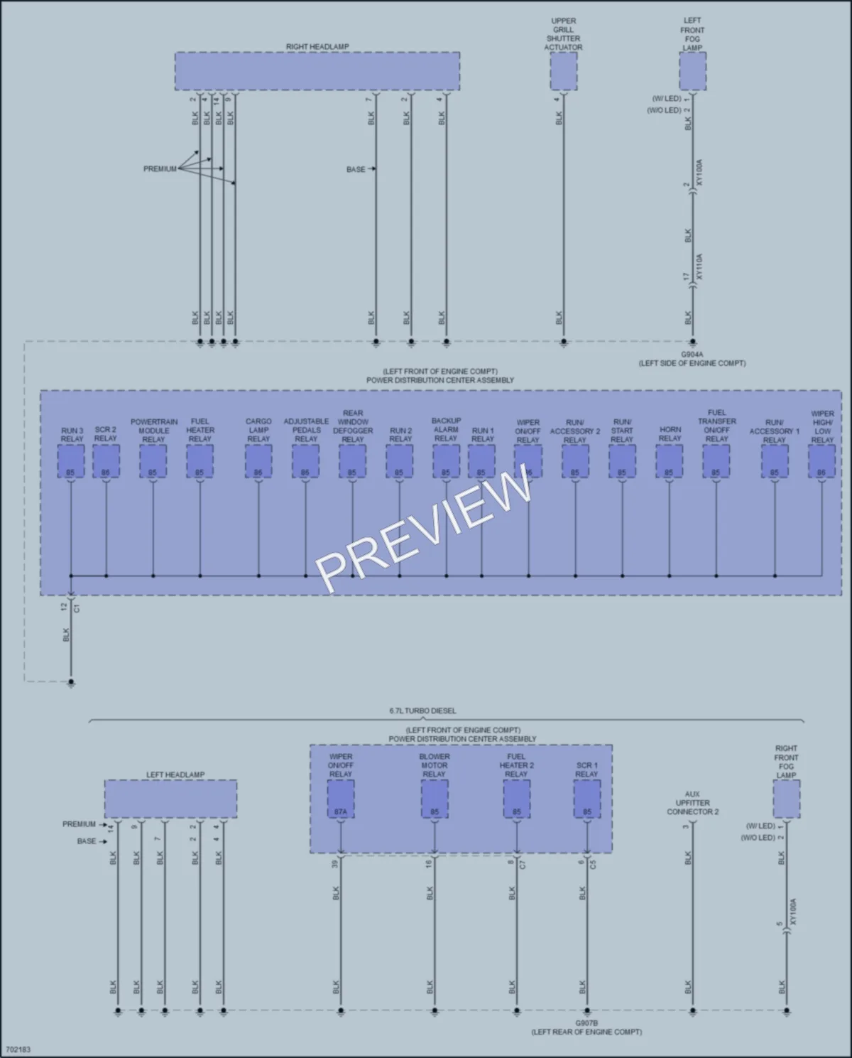 2021 Ram 3500 Ground Distribution wiring diagram preview