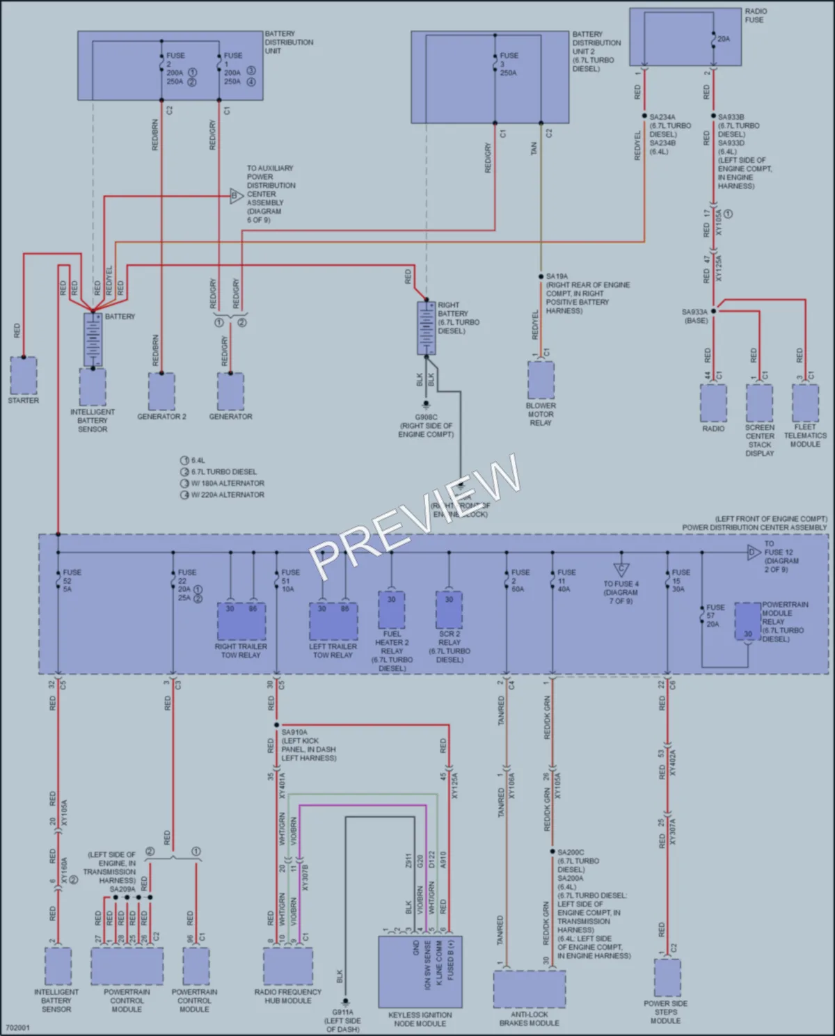 2021 Ram 3500 Power Distribution wiring diagram preview