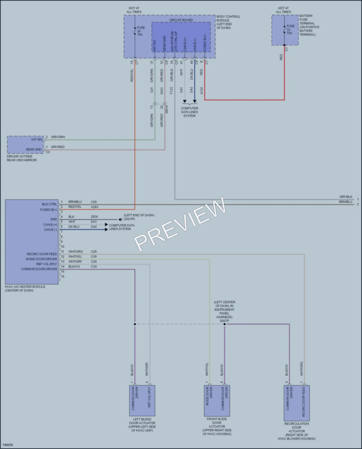 2021 Ram 3500ProMaster Air Conditioning wiring diagram preview