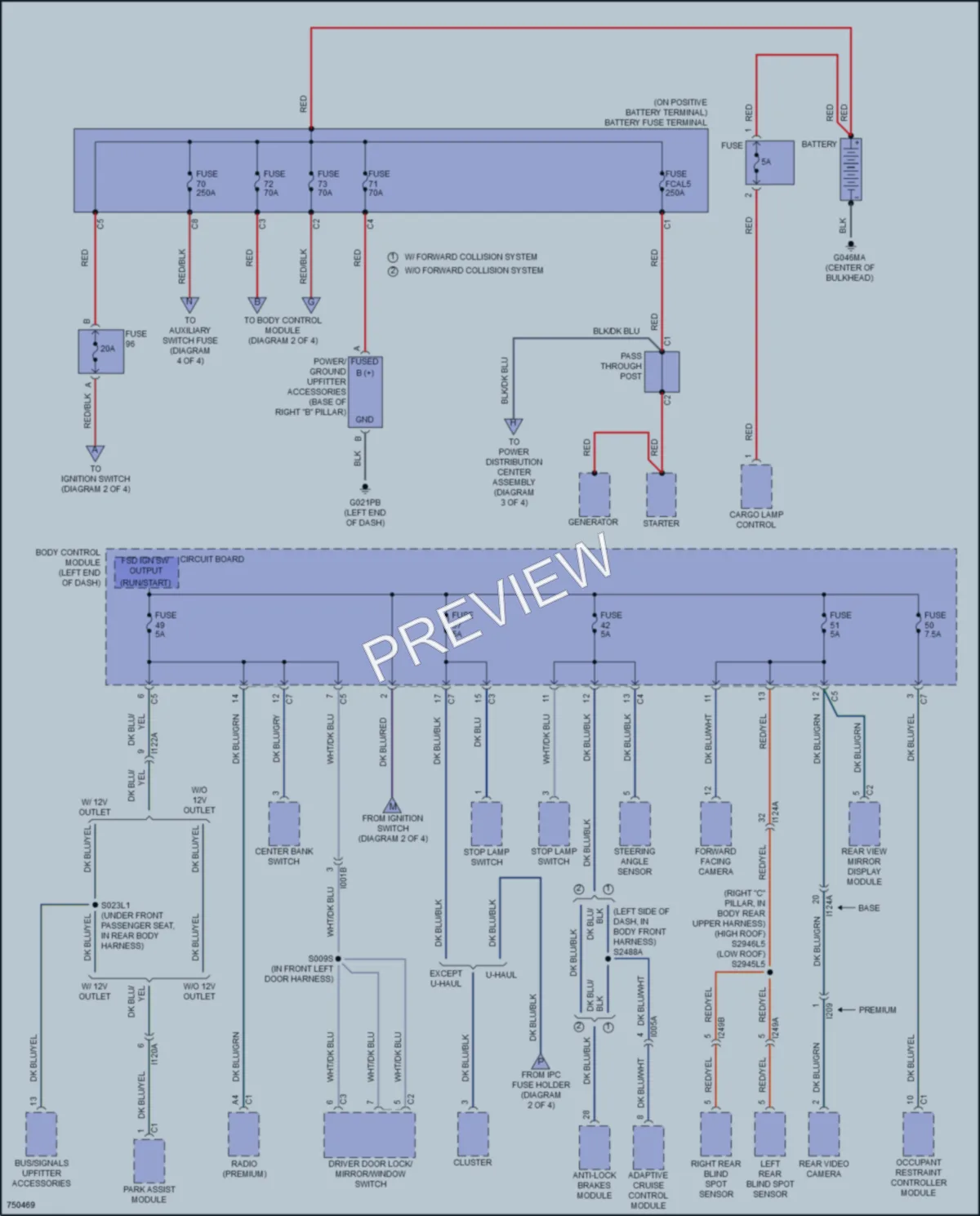 2021 Ram 3500ProMaster Power Distribution wiring diagram preview