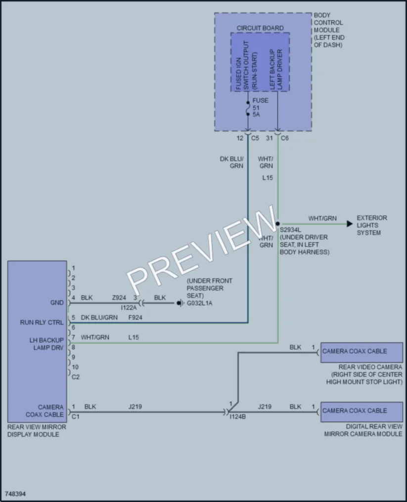 2021 Ram 3500ProMaster Power Mirrors wiring diagram preview