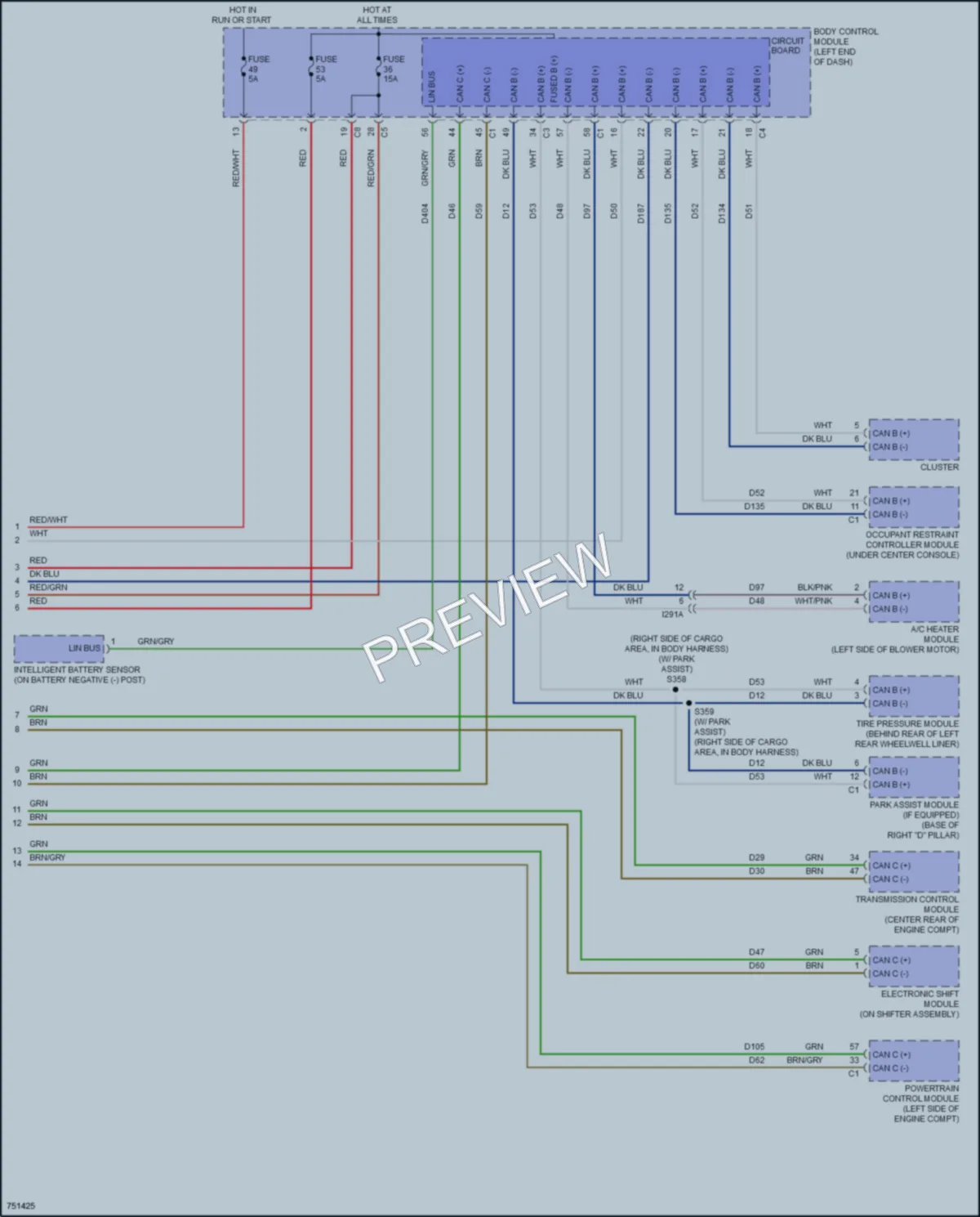 2021 Ram ProMasterCity Computer Data Lines wiring diagram preview