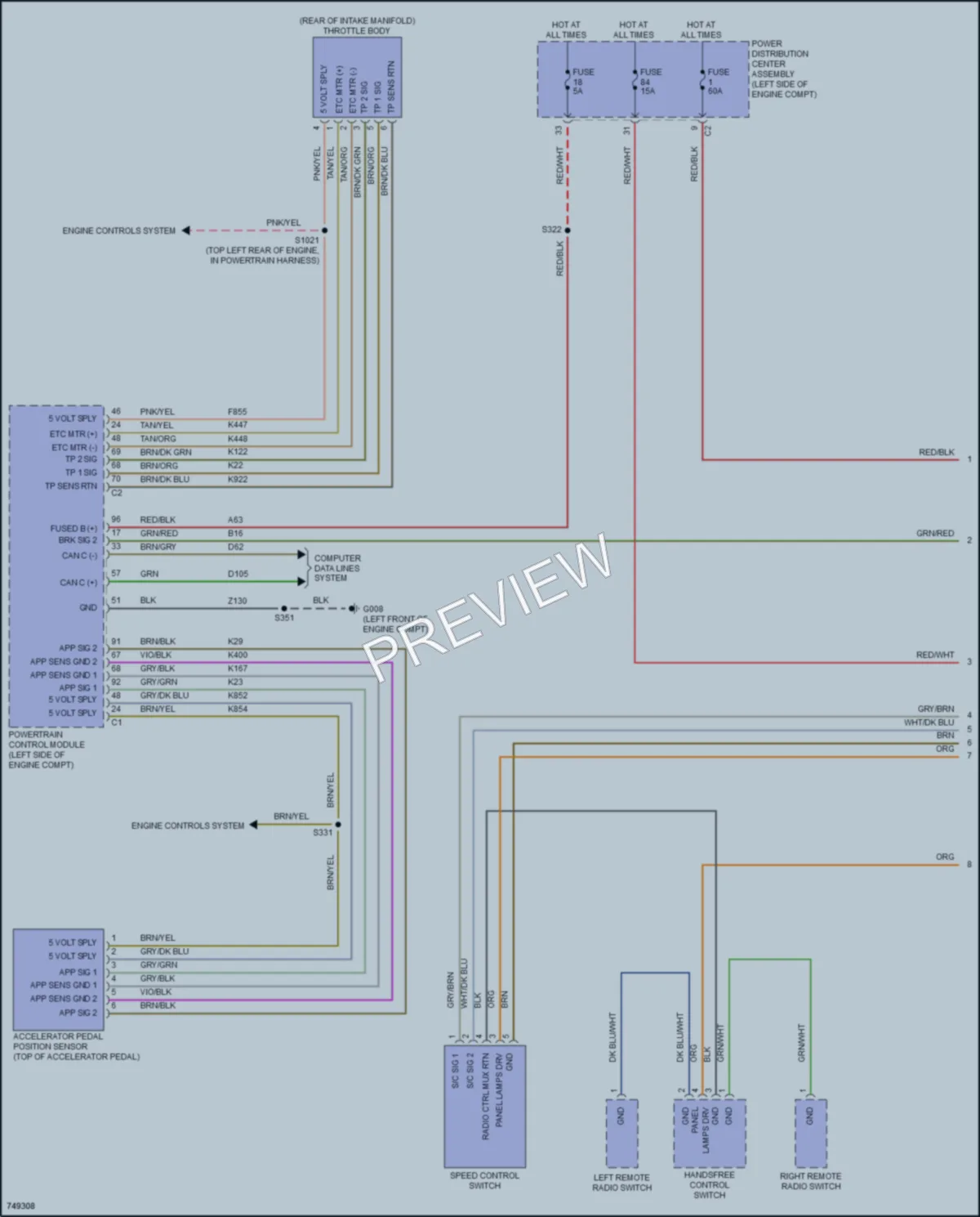 2021 Ram ProMasterCity Cruise Control wiring diagram preview