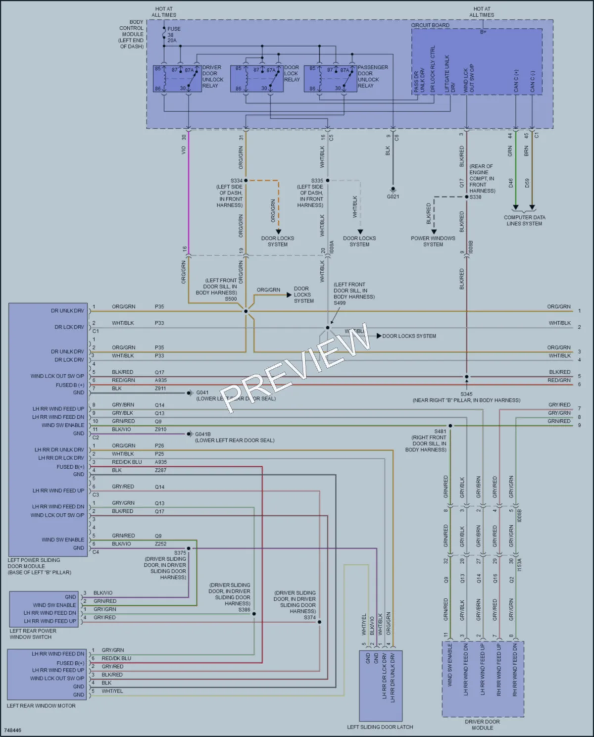 2021 Ram ProMasterCity Trunk Tailgate Fuel Door wiring diagram preview