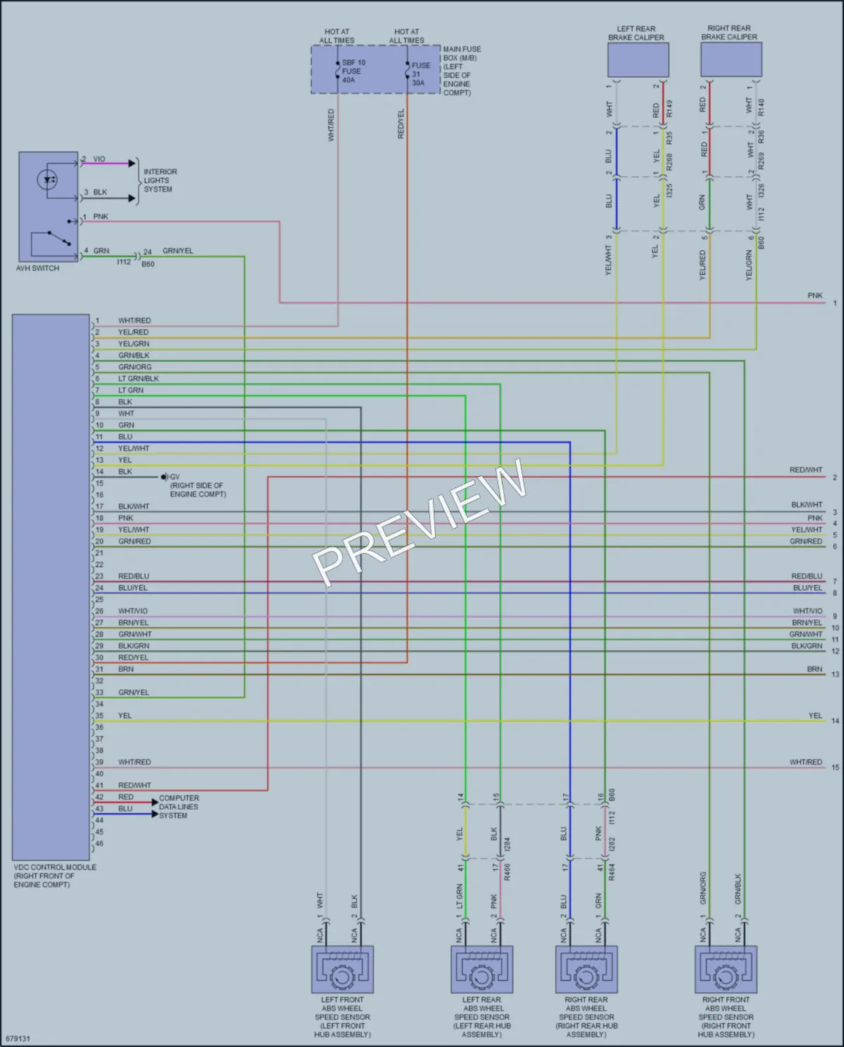 2021 Subaru Ascent Anti Lock Brakes wiring diagram preview