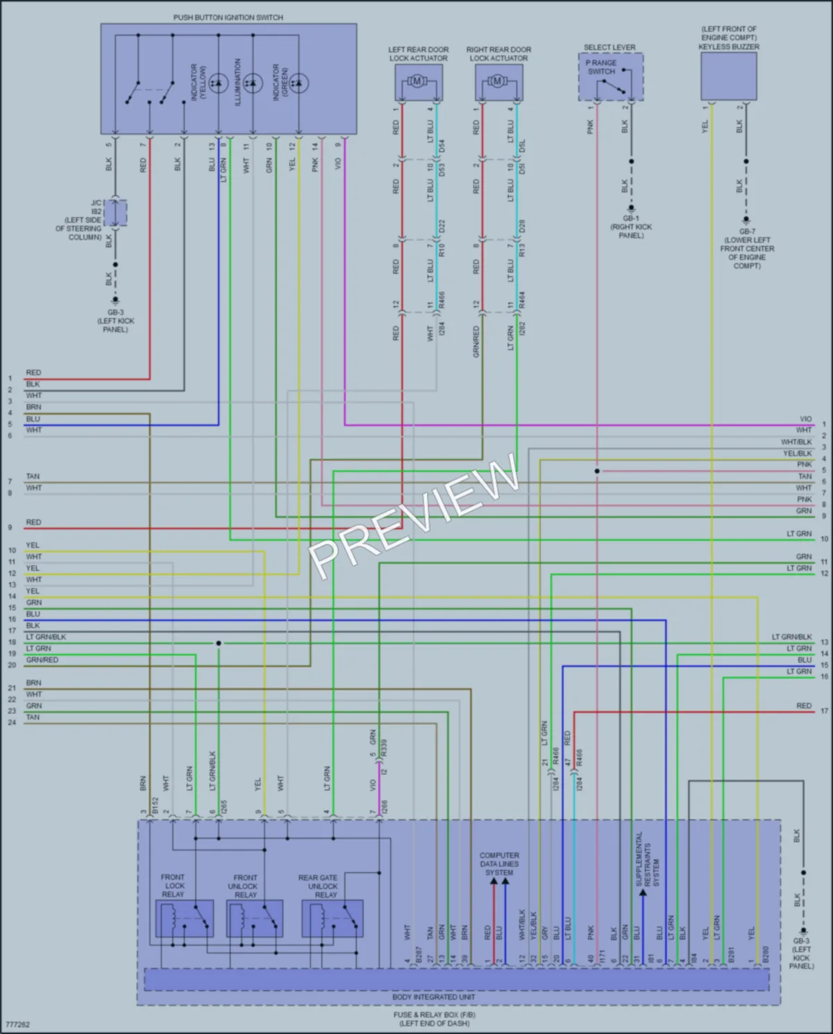 2021 Subaru Ascent Anti Theft wiring diagram preview