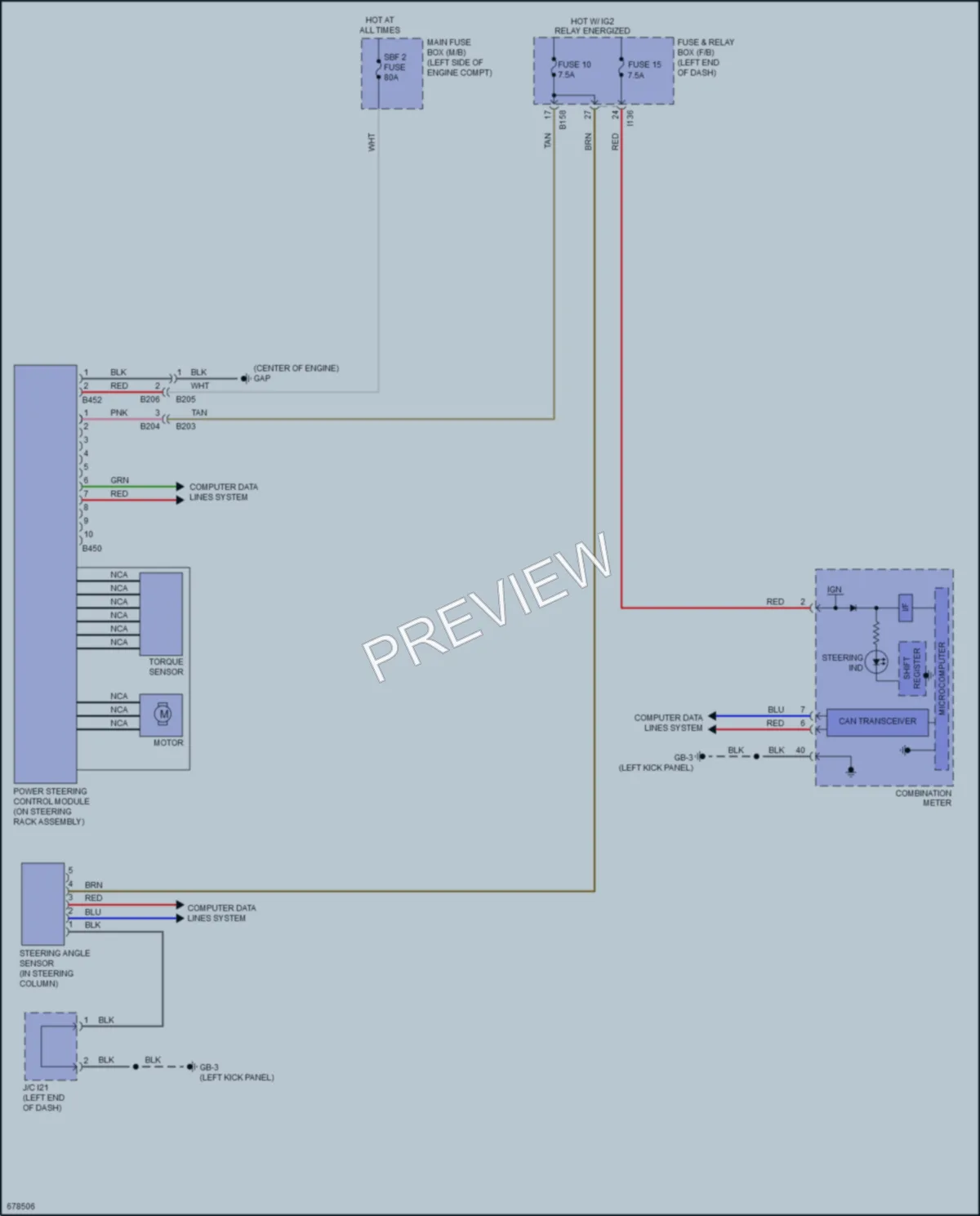2021 Subaru Ascent Electronic Power Steering wiring diagram preview