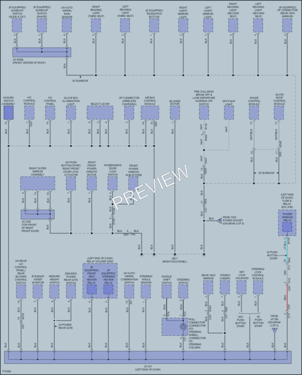 2021 Subaru Ascent Ground Distribution wiring diagram preview