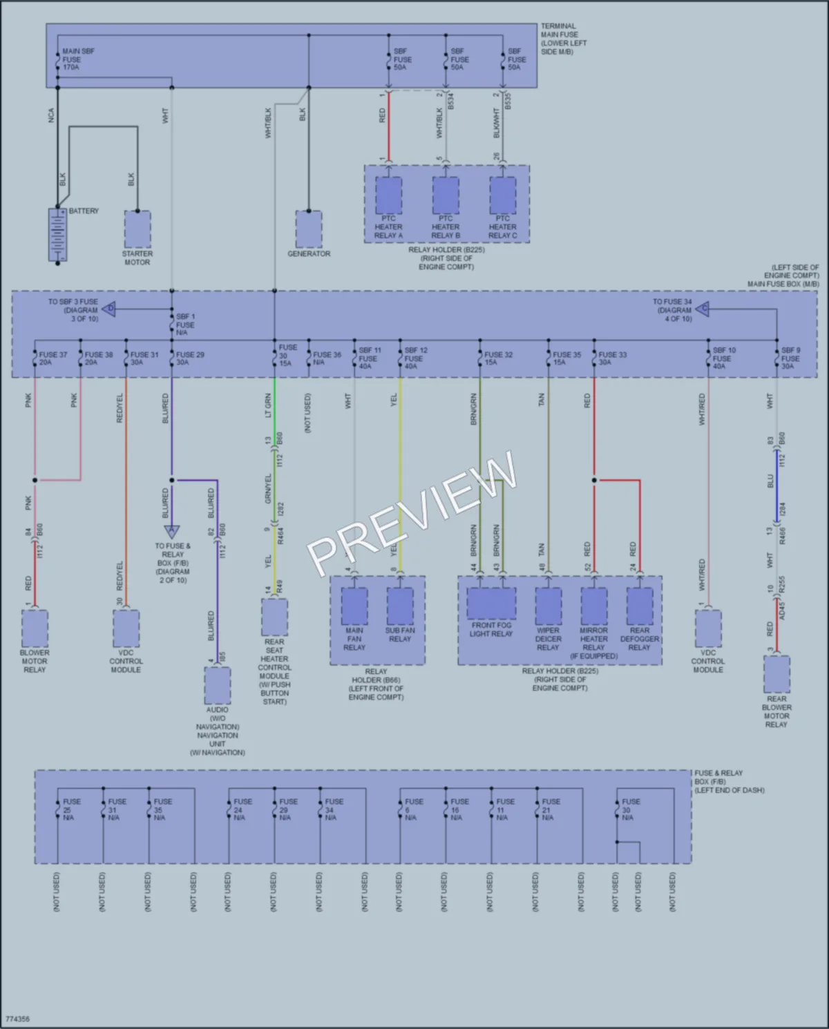 2021 Subaru Ascent Power Distribution wiring diagram preview