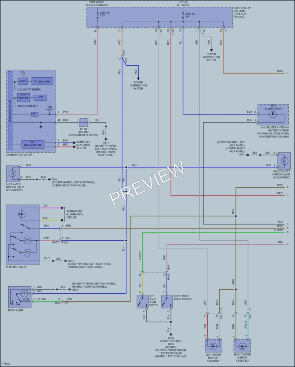 2021 Subaru Crosstrek Interior Lights wiring diagram preview
