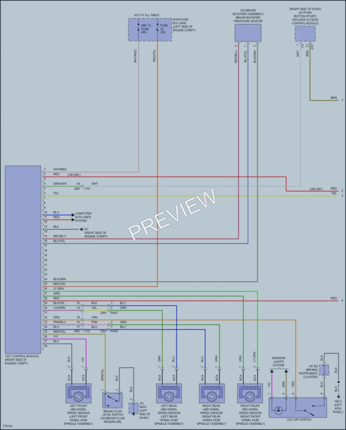 2021 Subaru CrosstrekHybrid Anti Lock Brakes wiring diagram preview