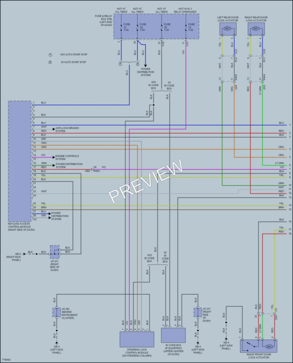2021 Subaru CrosstrekHybrid Anti Theft wiring diagram preview