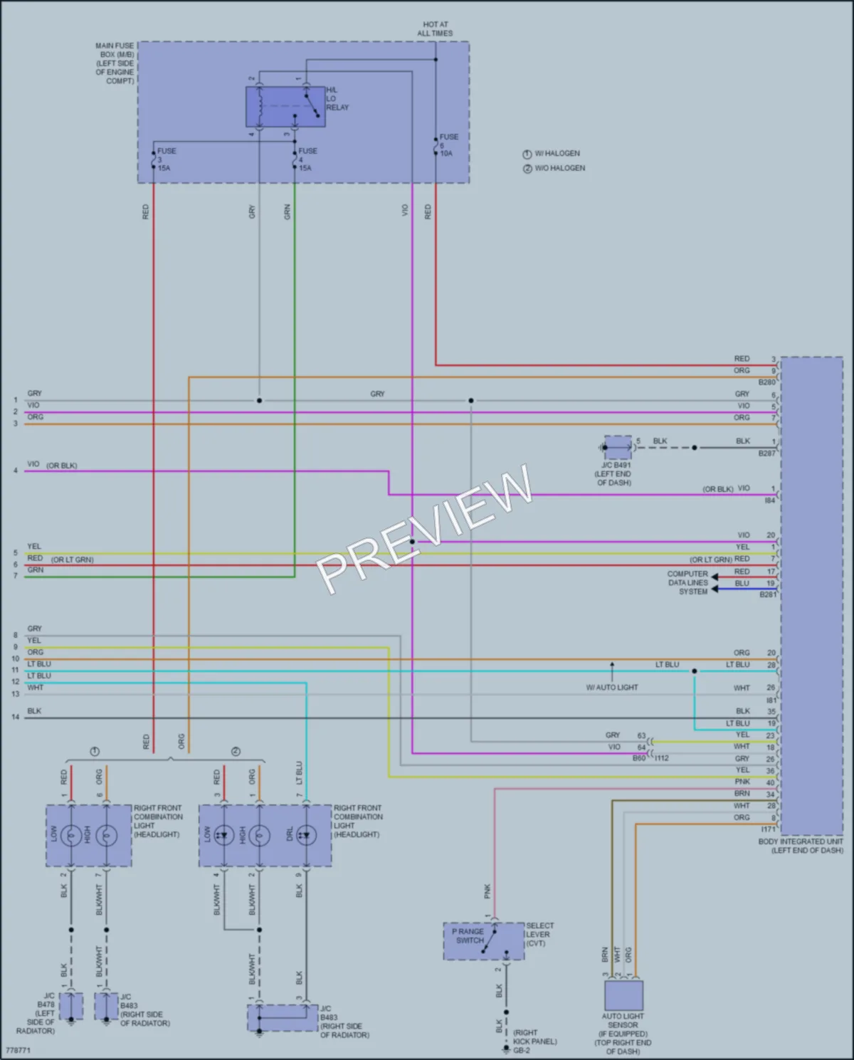 2021 Subaru CrosstrekHybrid Headlights wiring diagram preview