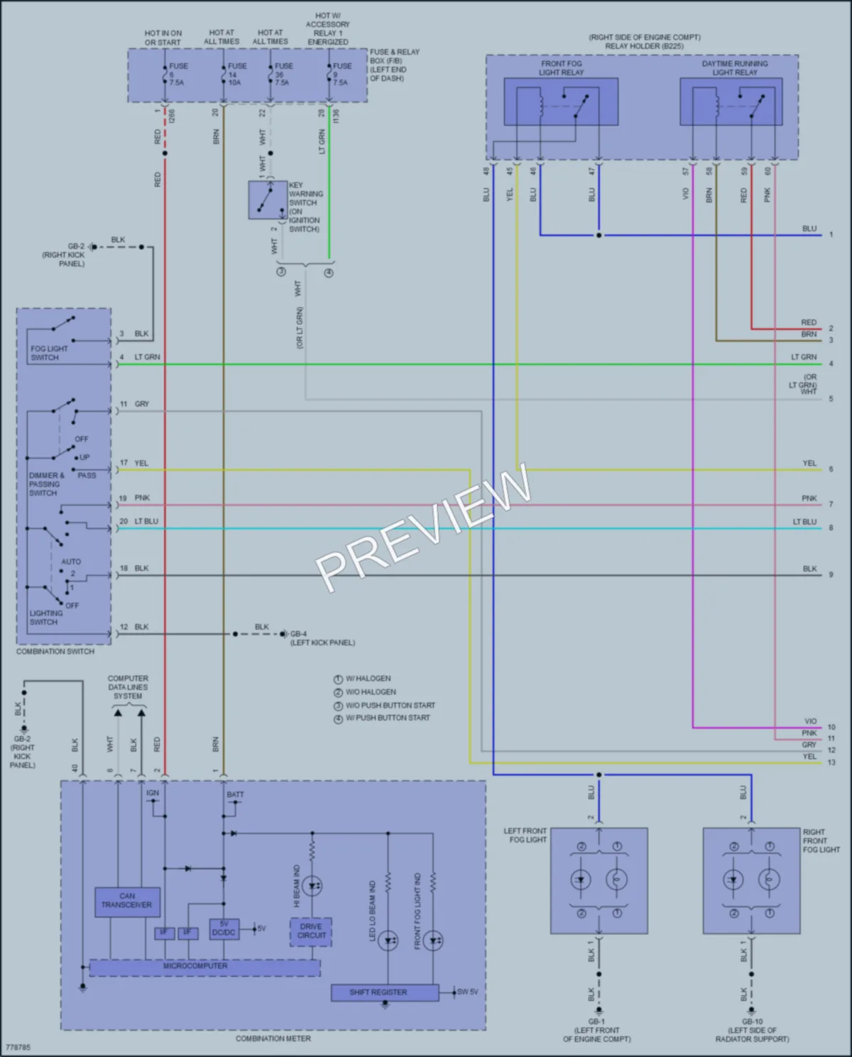 2021 Subaru Forester Headlights wiring diagram preview