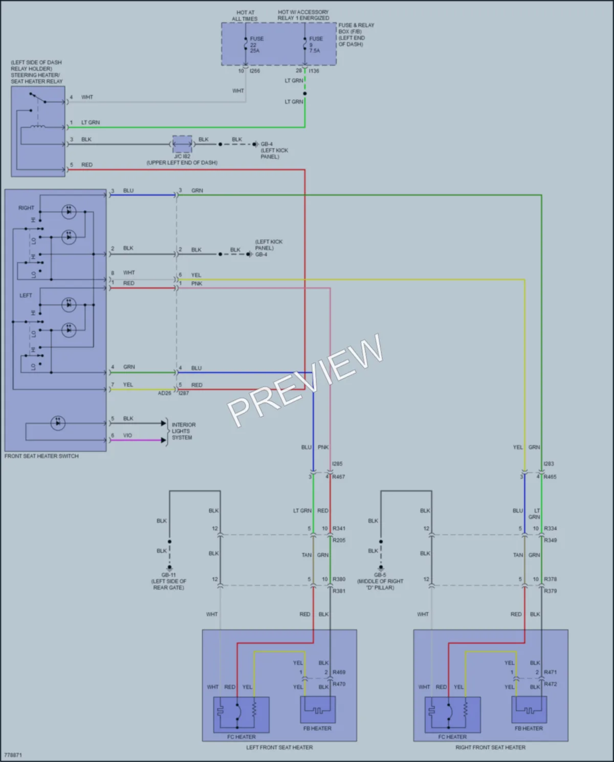 2021 Subaru Forester Power Seats wiring diagram preview