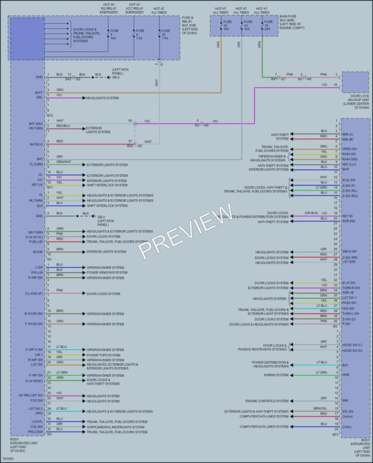 2021 Subaru Legacy Body Control Modules wiring diagram preview