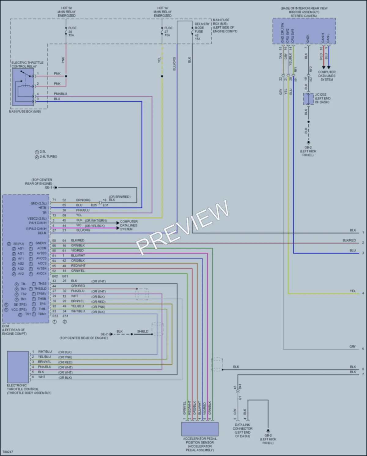 2021 Subaru Legacy Cruise Control wiring diagram preview