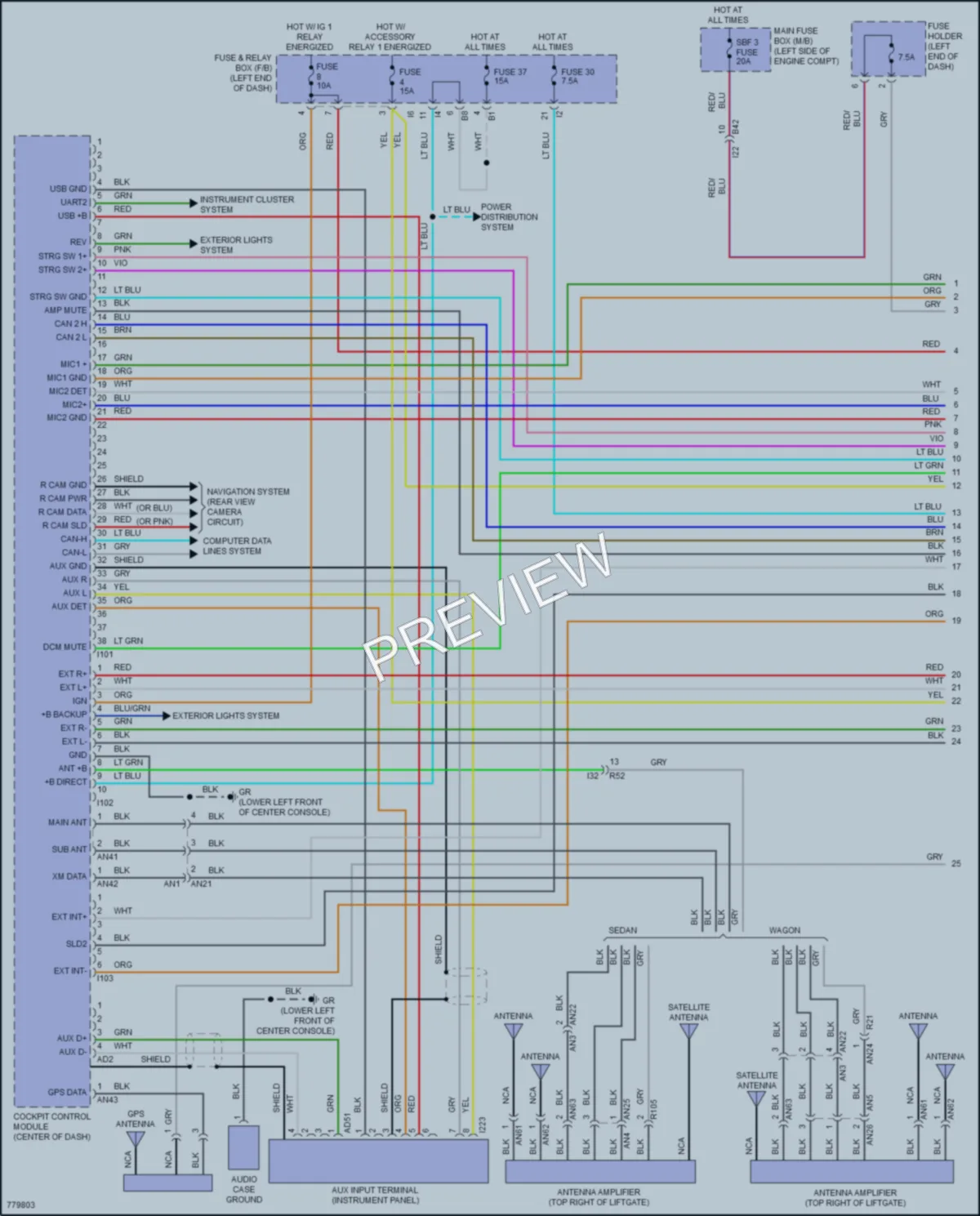 2021 Subaru Legacy Radio wiring diagram preview