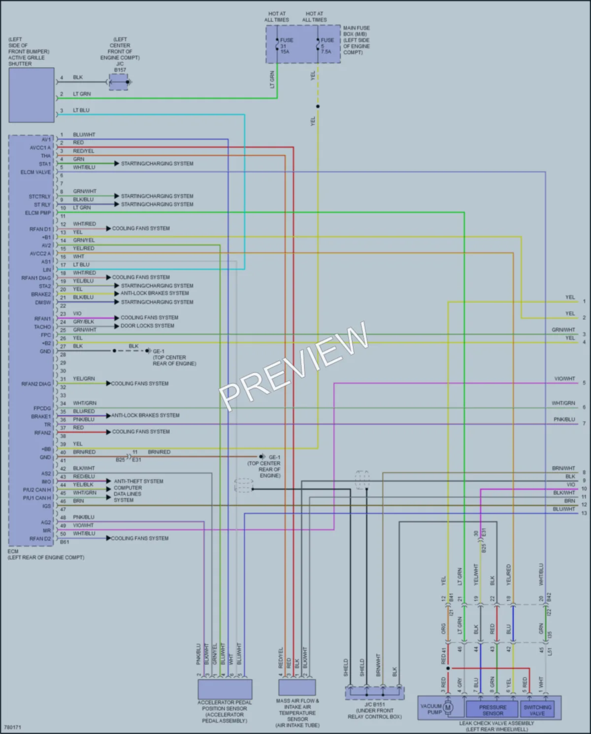 2021 Subaru Outback Engine Performance wiring diagram preview