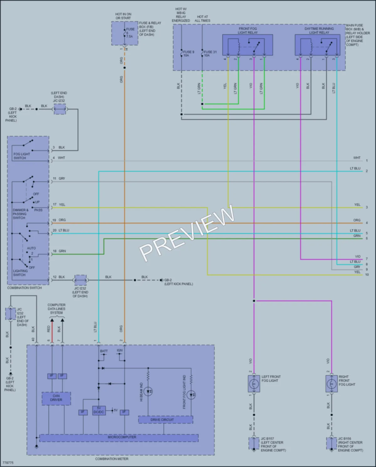 2021 Subaru Outback Headlights wiring diagram preview