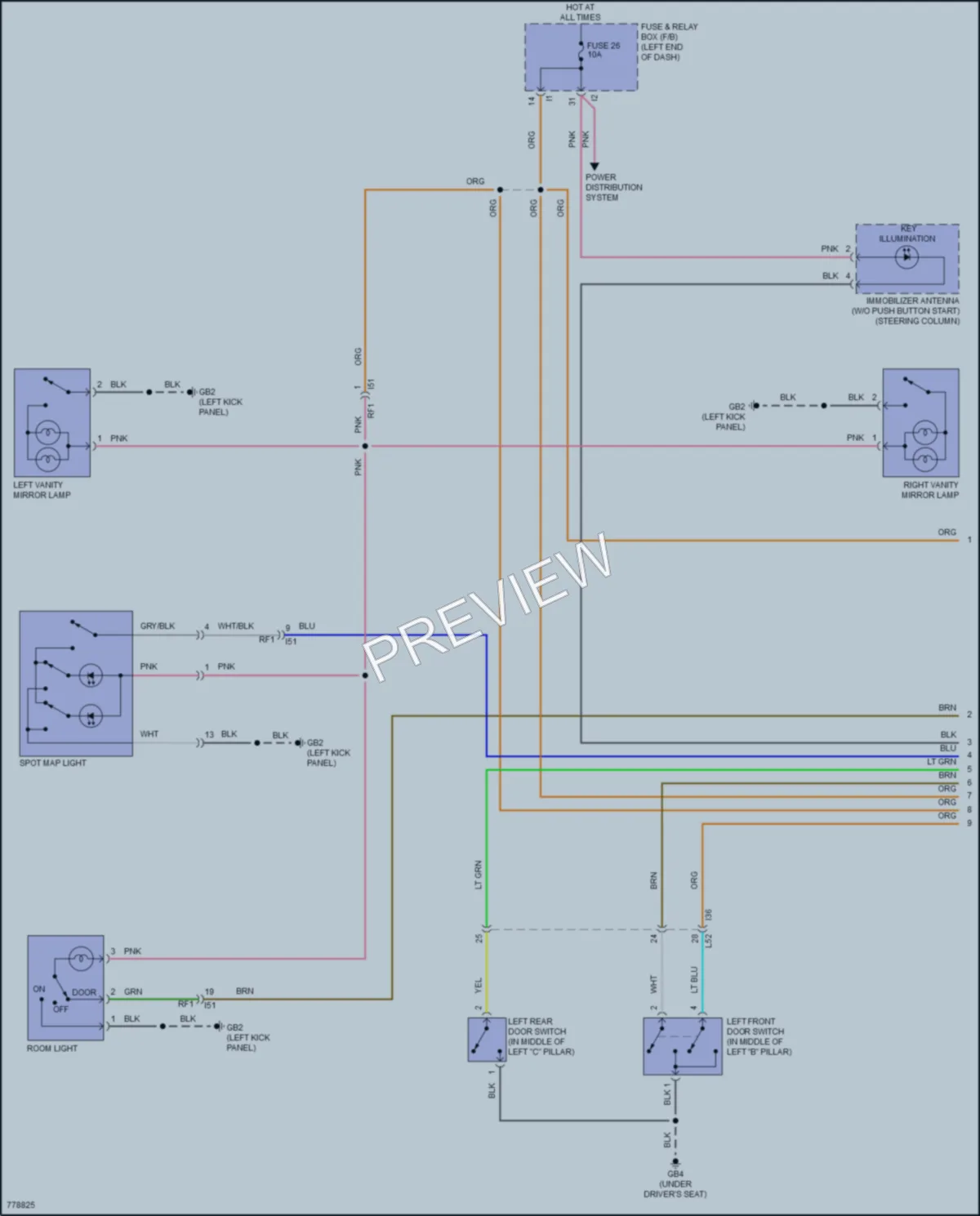 2021 Subaru Outback Interior Lights wiring diagram preview