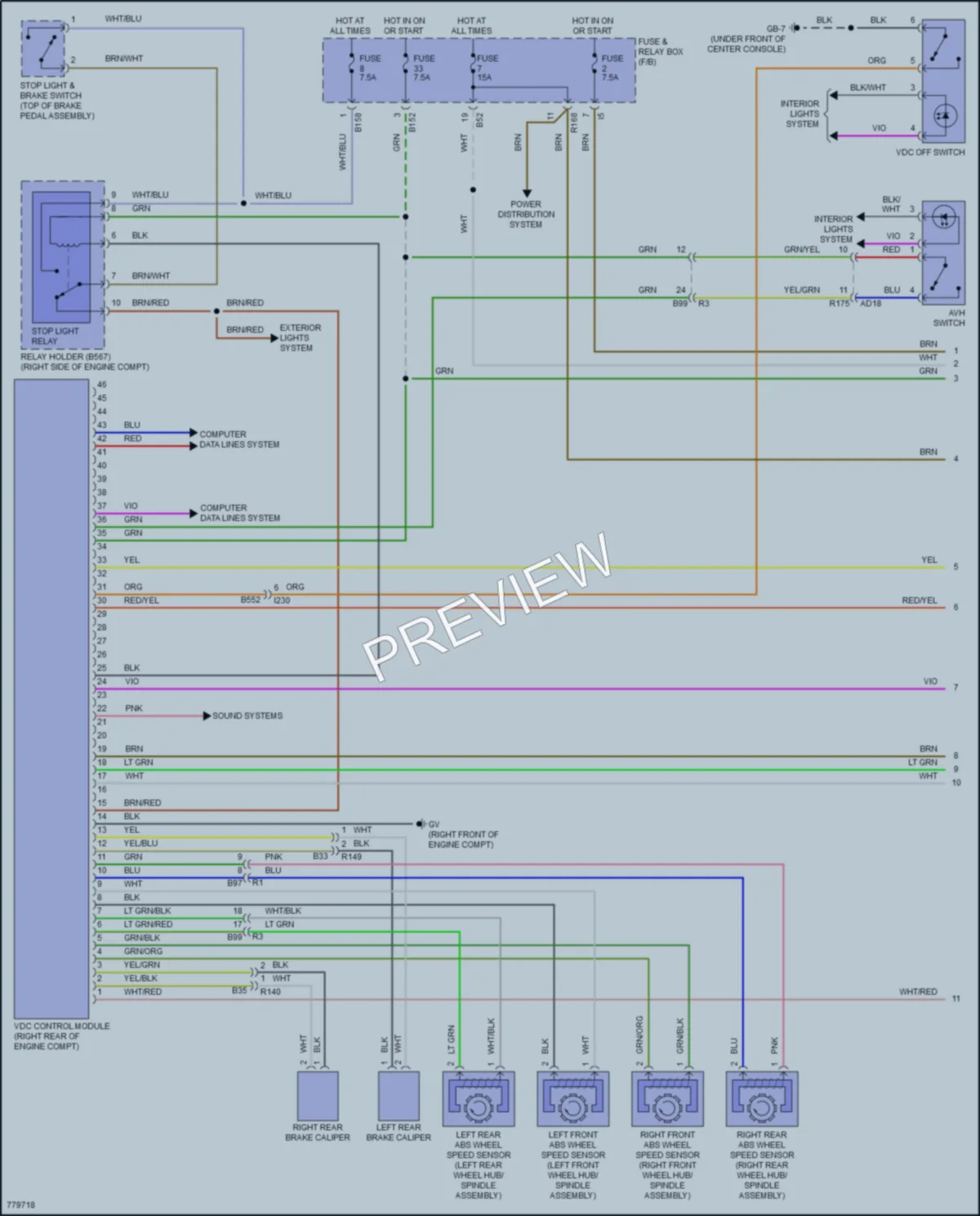 2021 Subaru WRX Anti Lock Brakes wiring diagram preview