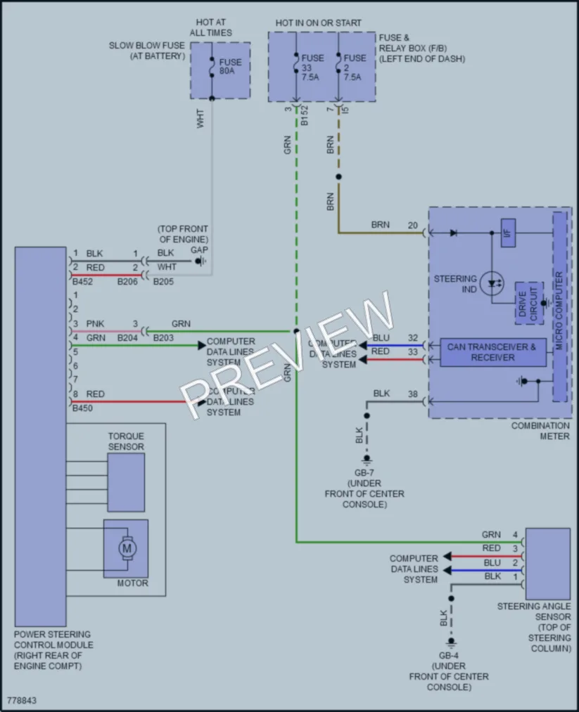 2021 Subaru WRX Electronic Power Steering wiring diagram preview