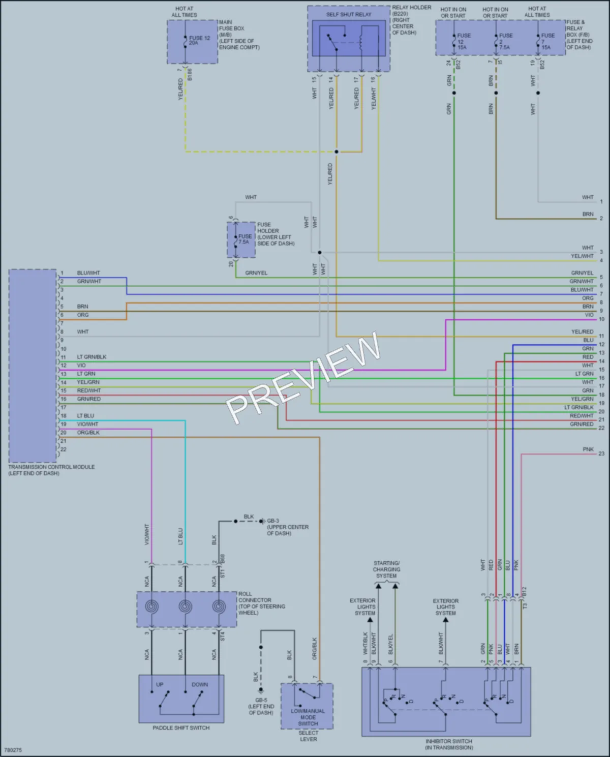 2021 Subaru WRX Transmission wiring diagram preview