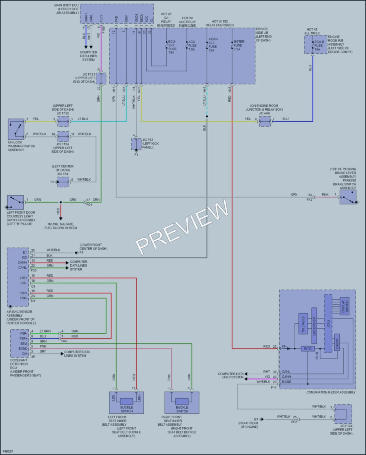 2021 Toyota 4Runner Warning Systems wiring diagram preview