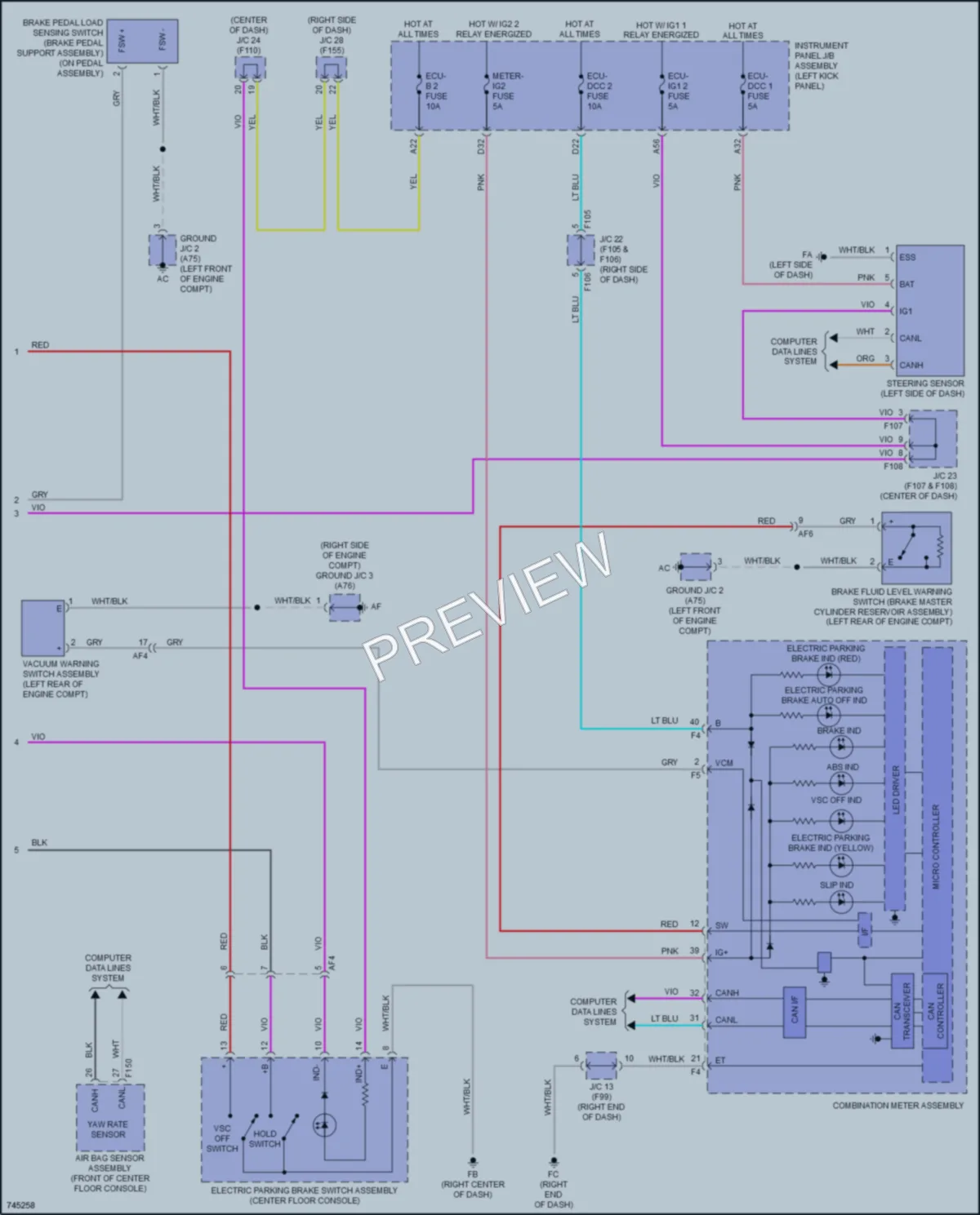 2021 Toyota CHR Anti Lock Brakes wiring diagram preview