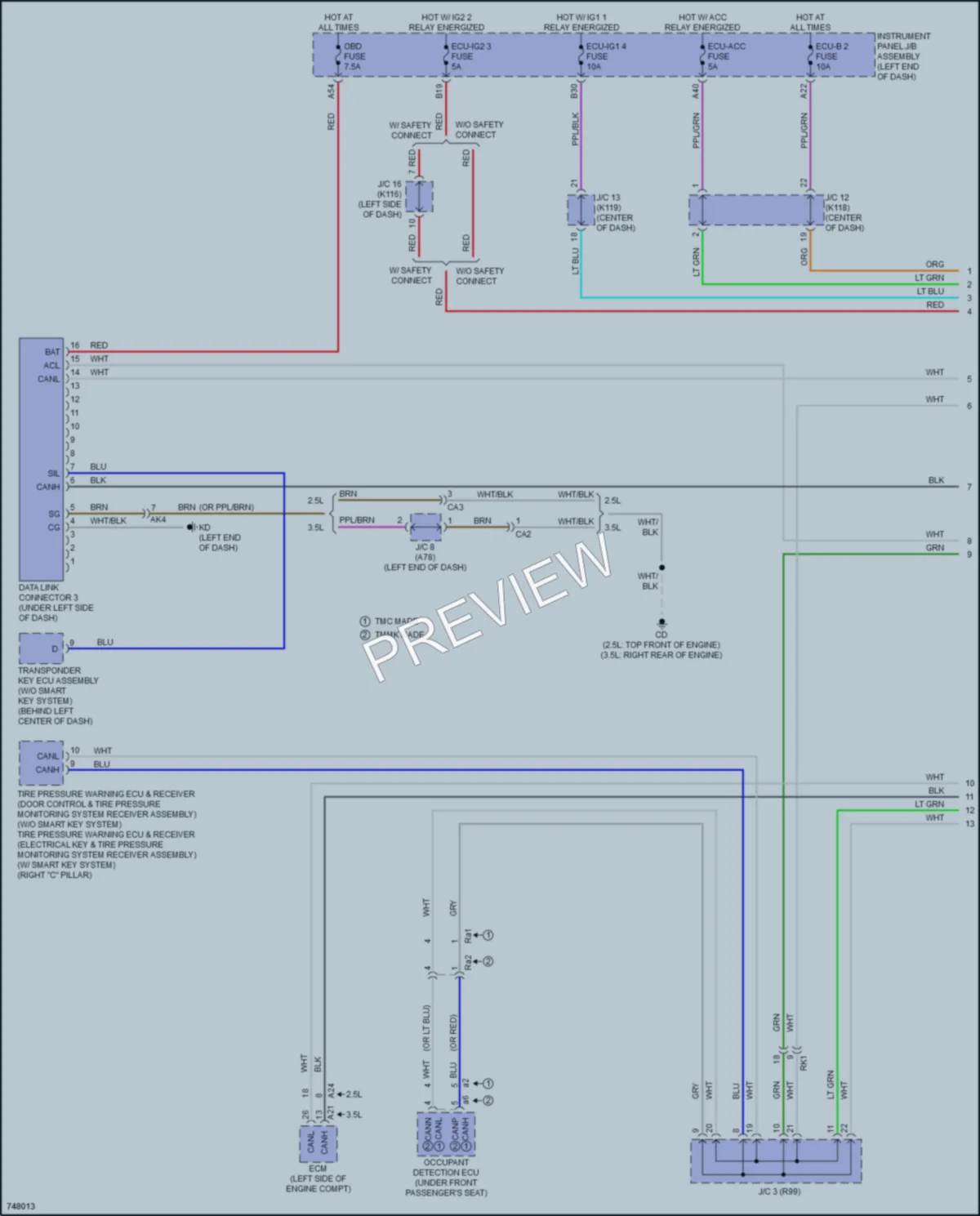2021 Toyota Camry Computer Data Lines wiring diagram preview
