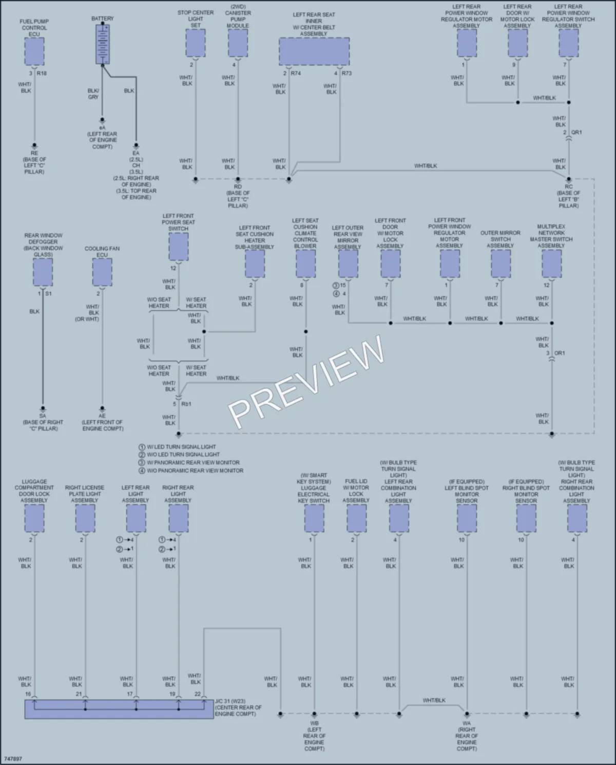 2021 Toyota Camry Ground Distribution wiring diagram preview