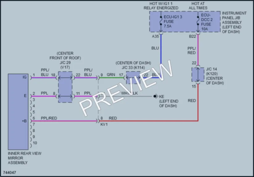 2021 Toyota Camry Power Mirrors wiring diagram preview