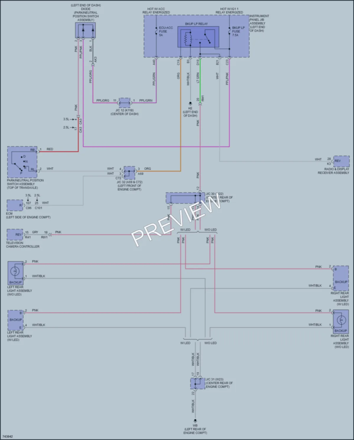2021 Toyota CamryHybrid Exterior Lights wiring diagram preview