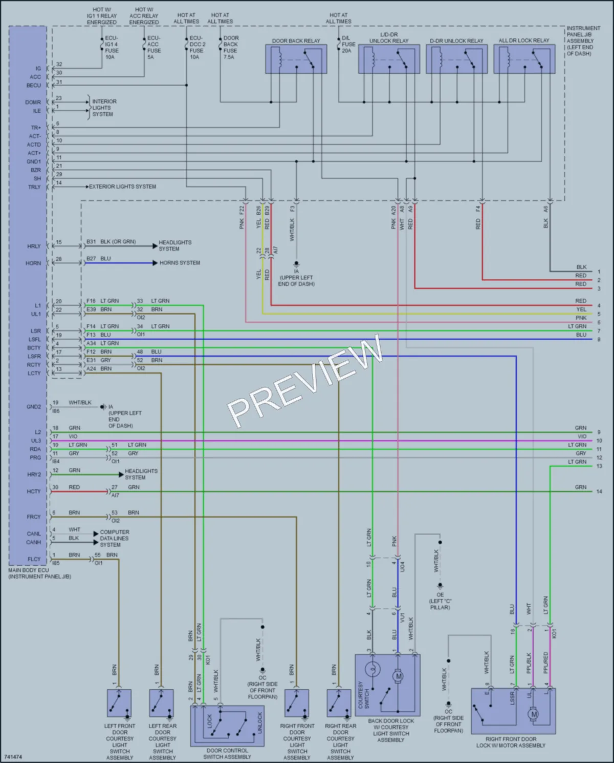 2021 Toyota Corolla Anti Theft wiring diagram preview