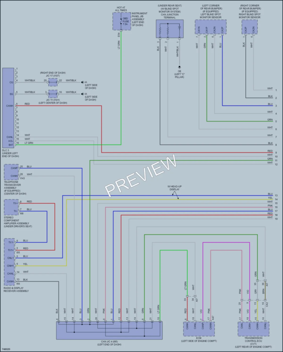 2021 Toyota Corolla Computer Data Lines wiring diagram preview