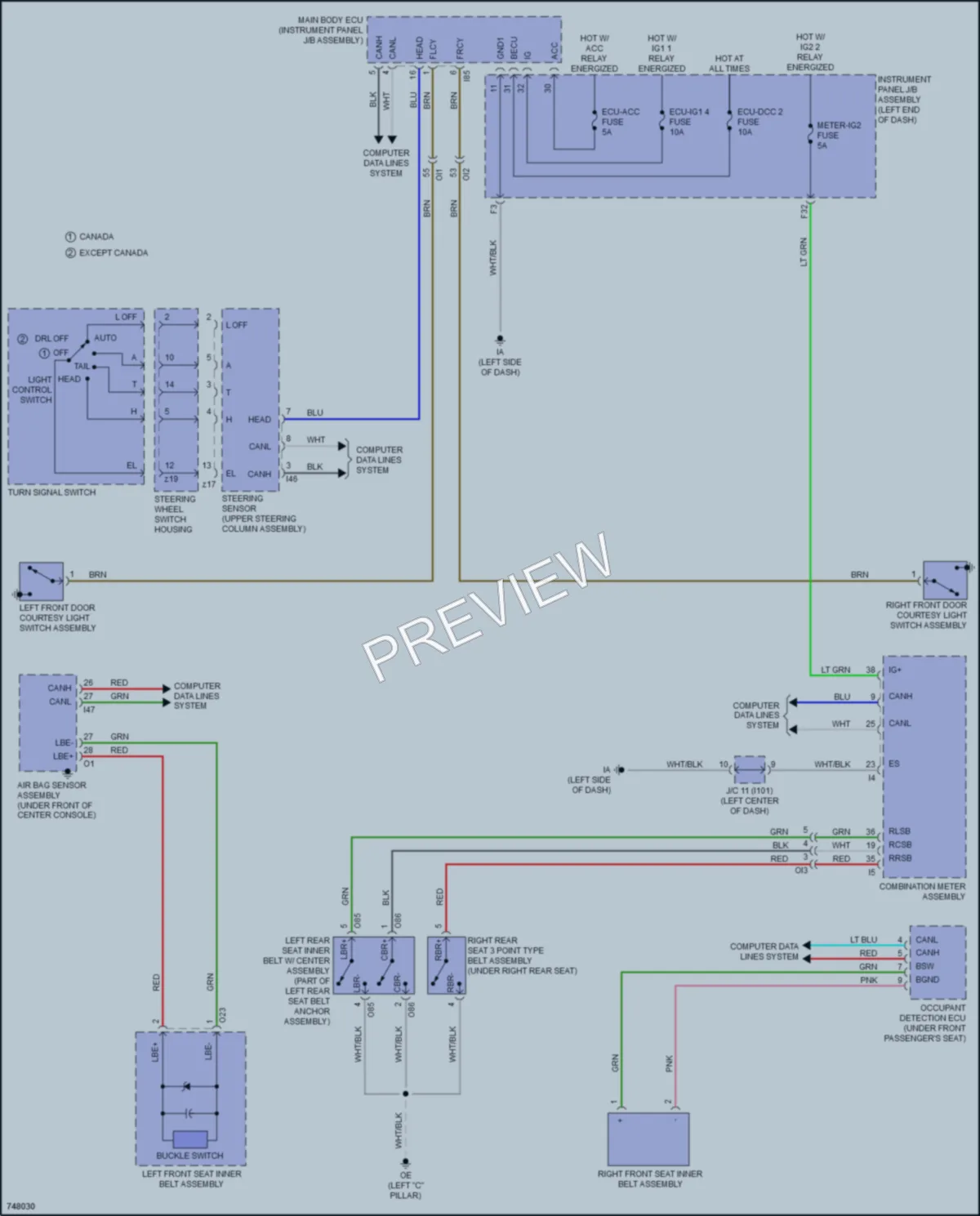 2021 Toyota Corolla Warning Systems wiring diagram preview