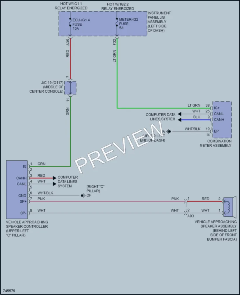2021 Toyota CorollaHybrid Active Bodyworks wiring diagram preview