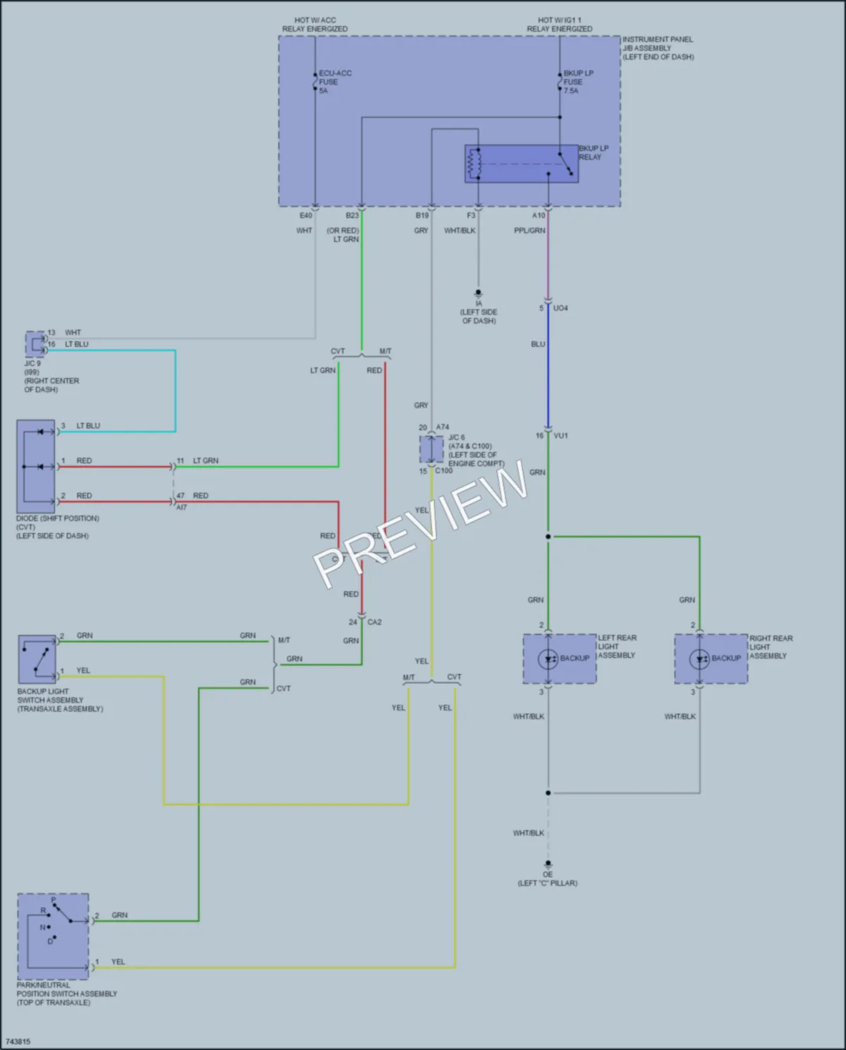 2021 Toyota CorollaHybrid Exterior Lights wiring diagram preview