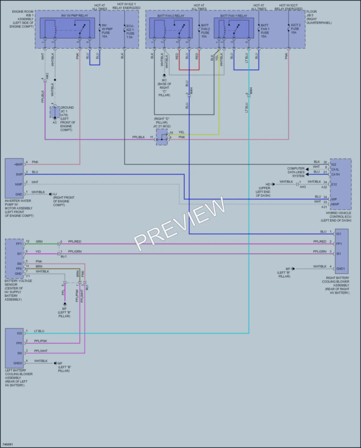 2021 Toyota Highlander Cooling Fan wiring diagram preview