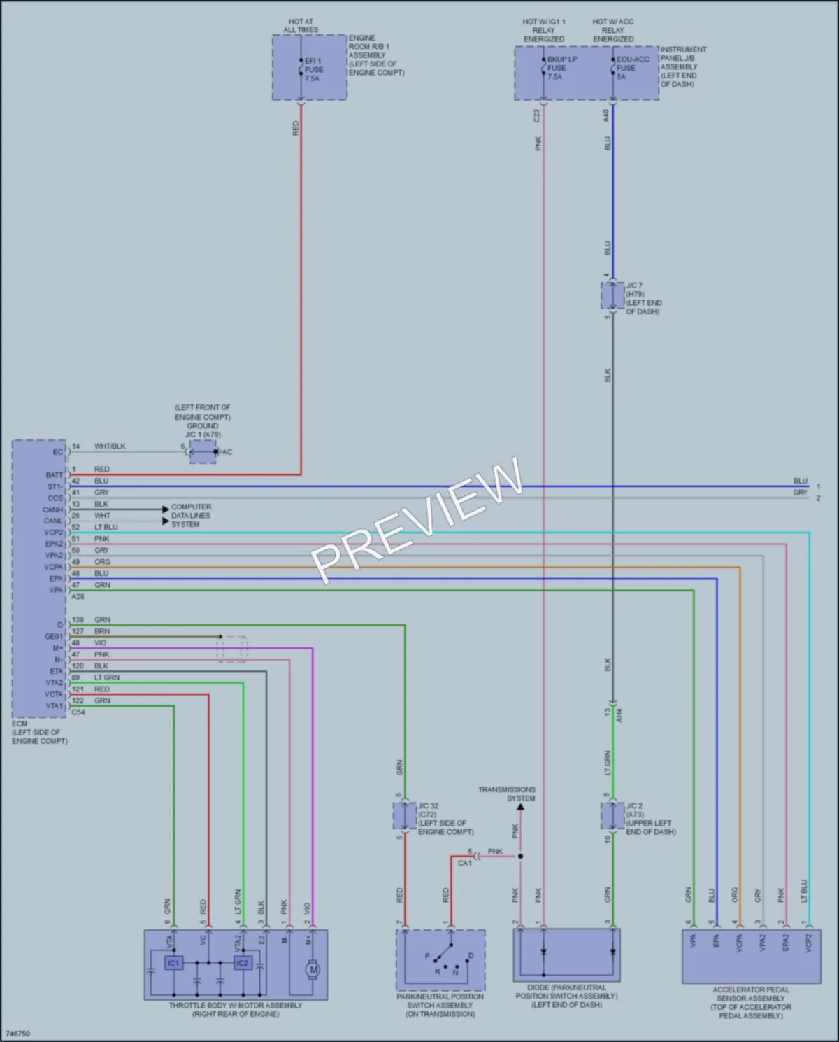 2021 Toyota Highlander Cruise Control wiring diagram preview