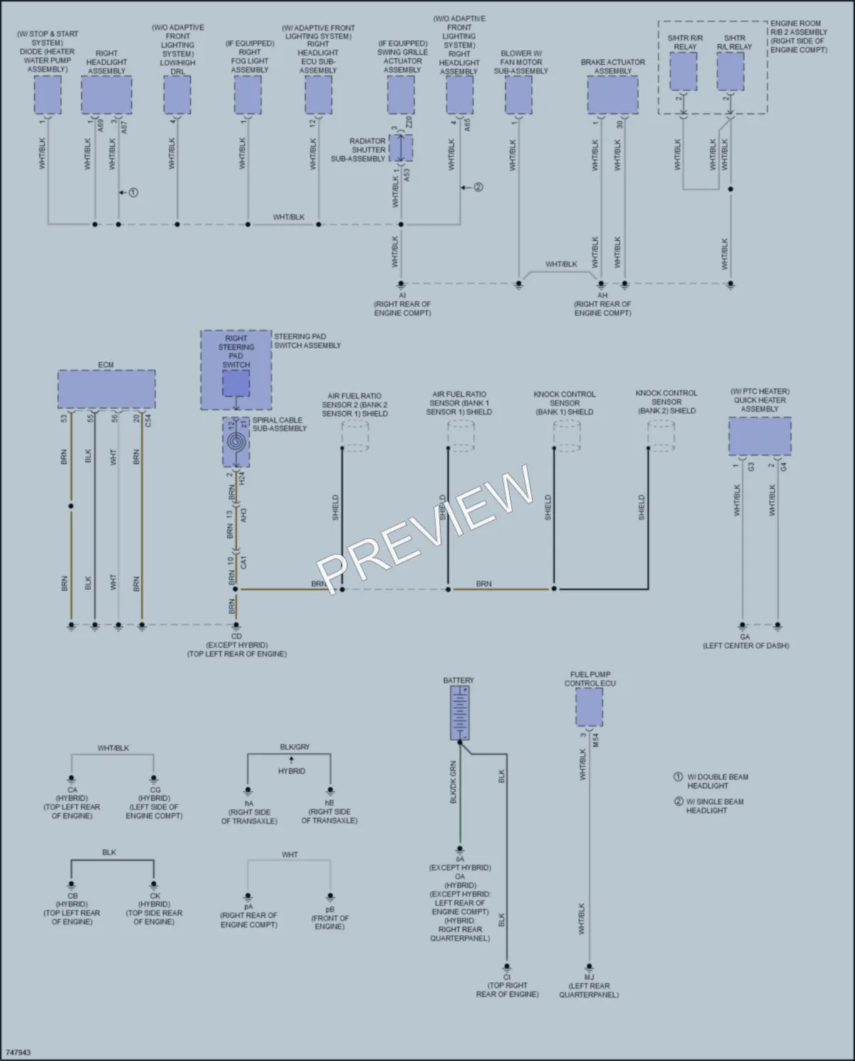 2021 Toyota Highlander Ground Distribution wiring diagram preview